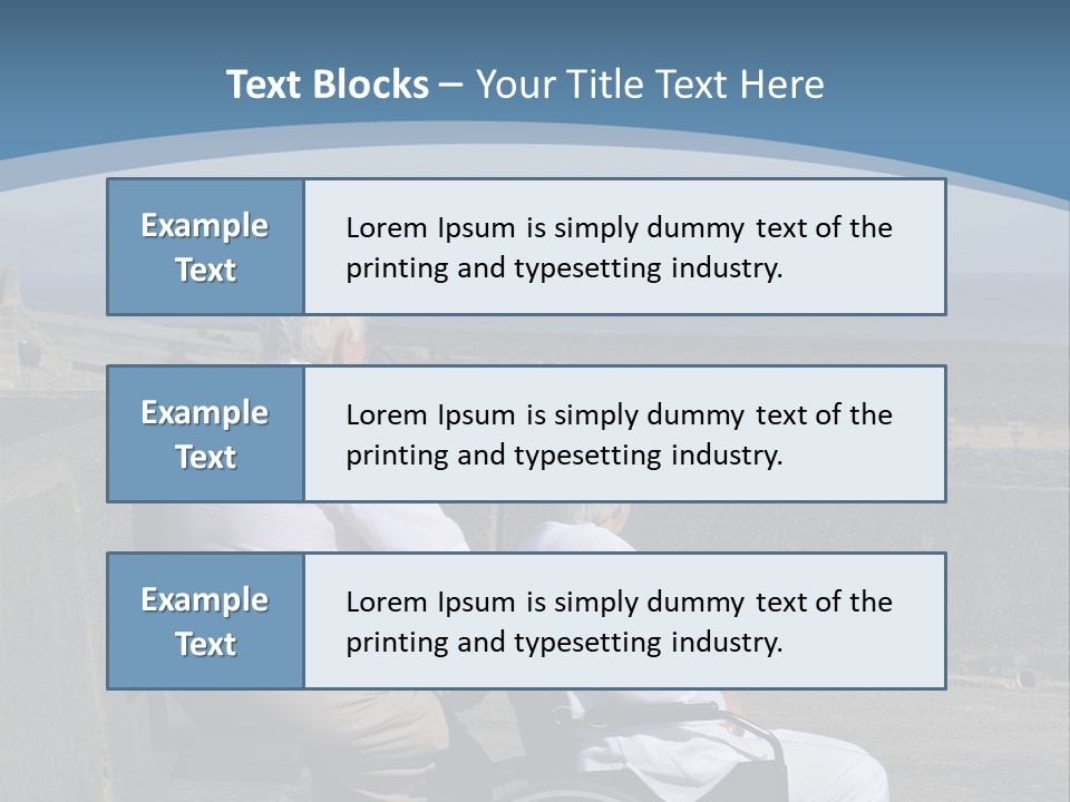 A Man In A Wheel Chair With A Woman Sitting Next To Him PowerPoint Template