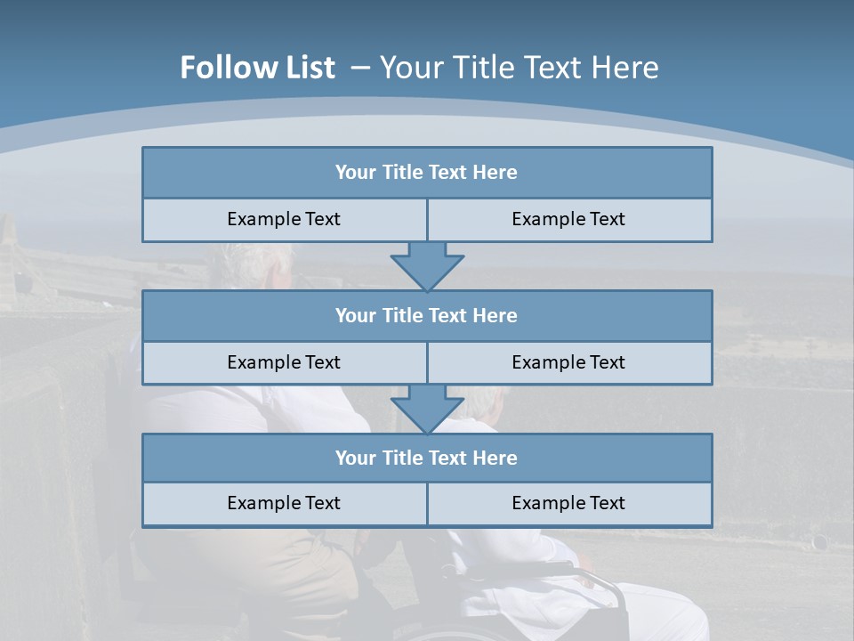 A Man In A Wheel Chair With A Woman Sitting Next To Him PowerPoint Template