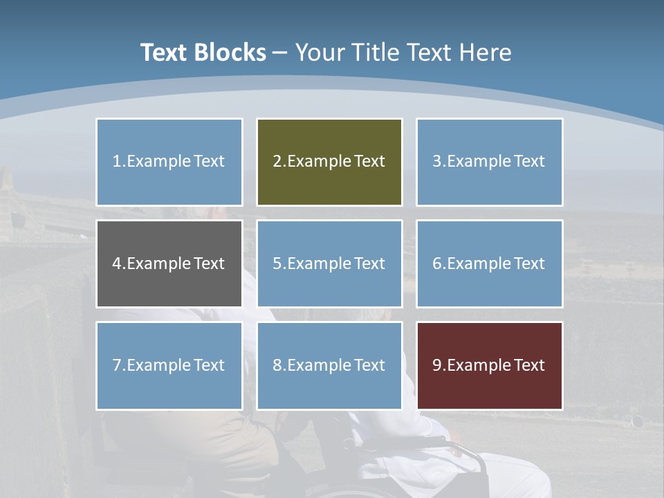 A Man In A Wheel Chair With A Woman Sitting Next To Him PowerPoint Template