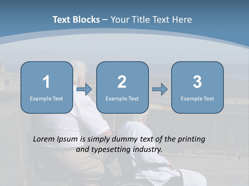 A Man In A Wheel Chair With A Woman Sitting Next To Him PowerPoint Template