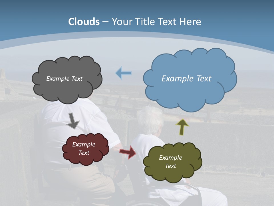 A Man In A Wheel Chair With A Woman Sitting Next To Him PowerPoint Template