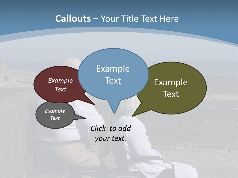 A Man In A Wheel Chair With A Woman Sitting Next To Him PowerPoint Template