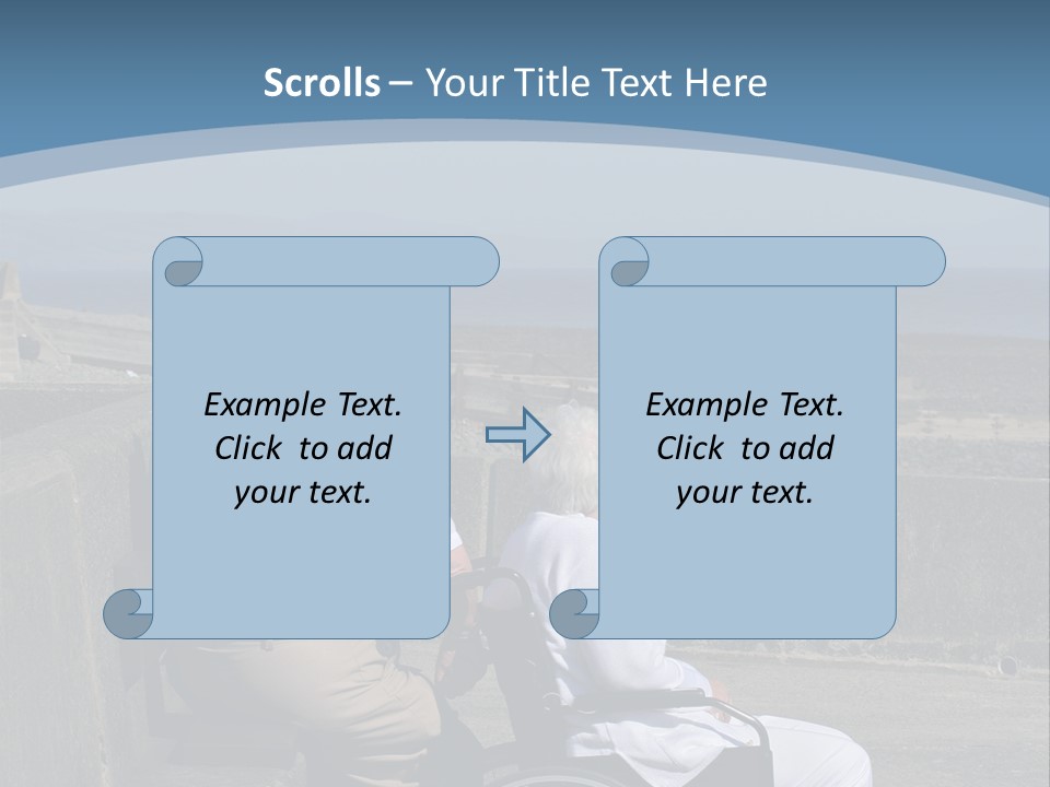 A Man In A Wheel Chair With A Woman Sitting Next To Him PowerPoint Template