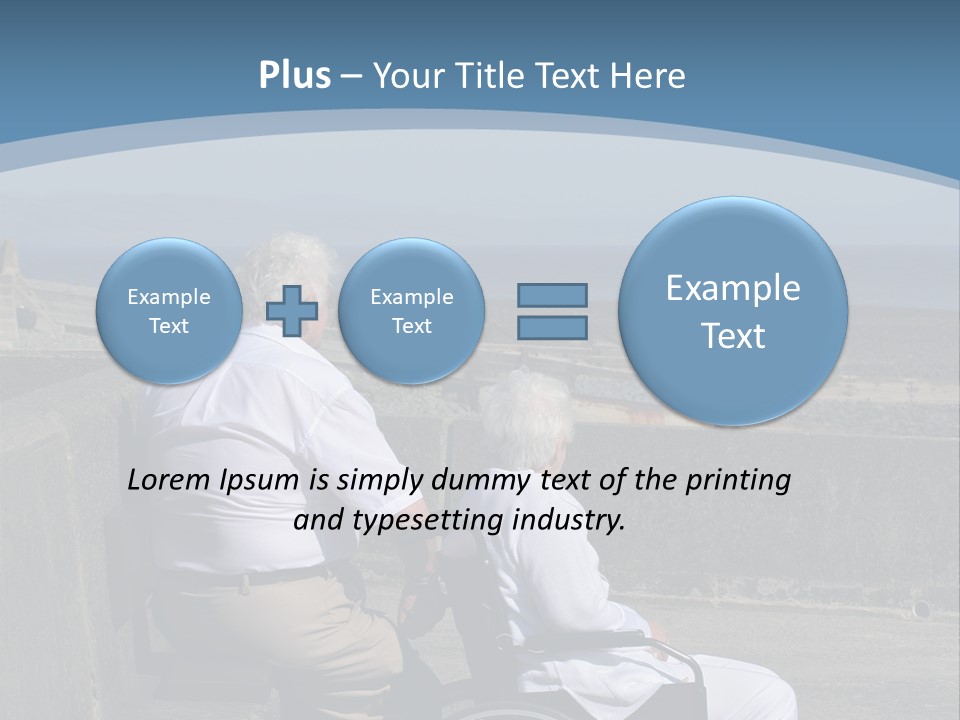 A Man In A Wheel Chair With A Woman Sitting Next To Him PowerPoint Template