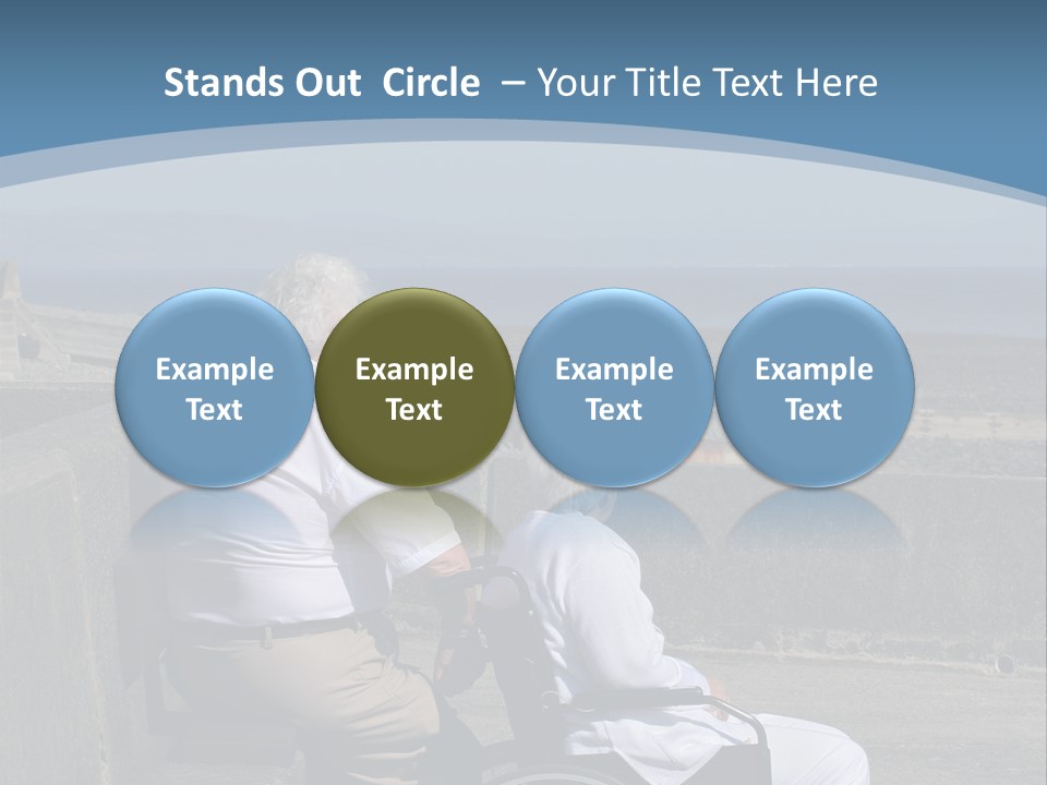 A Man In A Wheel Chair With A Woman Sitting Next To Him PowerPoint Template