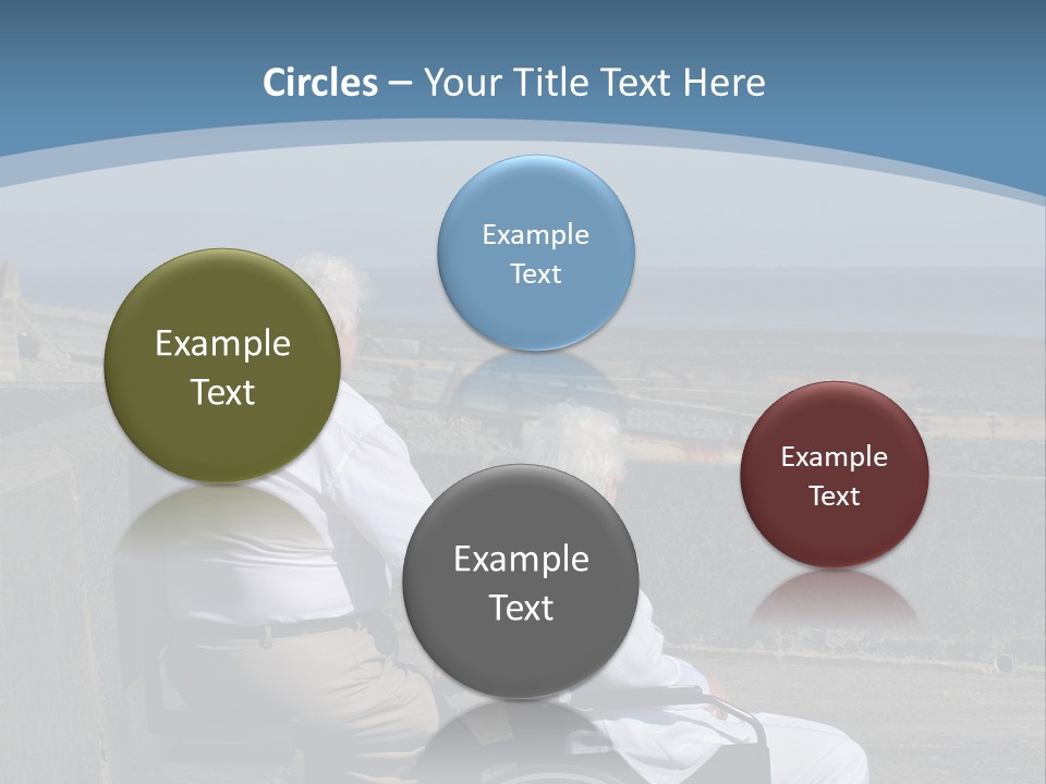 A Man In A Wheel Chair With A Woman Sitting Next To Him PowerPoint Template