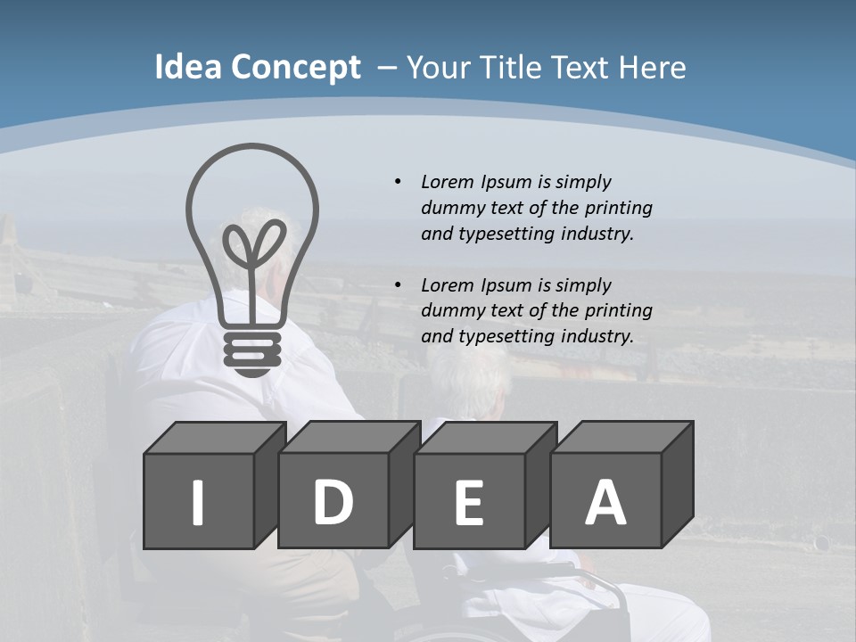 A Man In A Wheel Chair With A Woman Sitting Next To Him PowerPoint Template