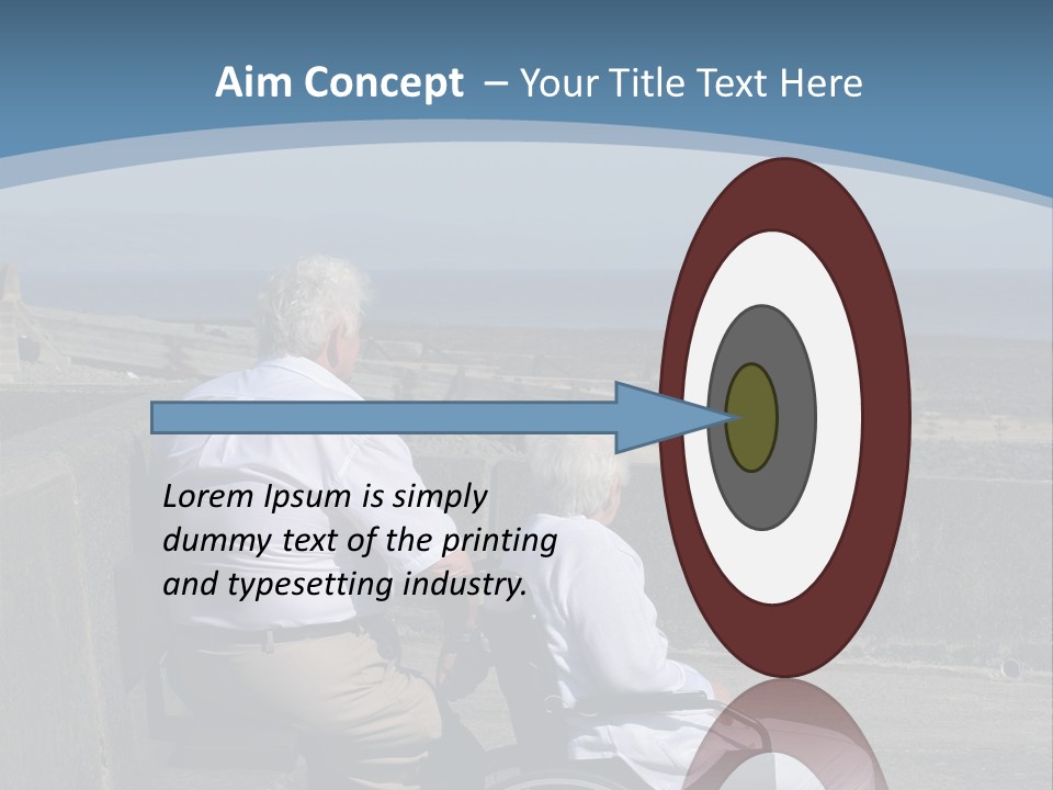 A Man In A Wheel Chair With A Woman Sitting Next To Him PowerPoint Template