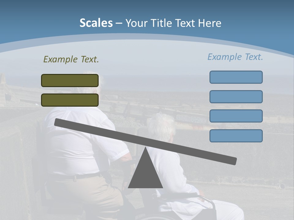 A Man In A Wheel Chair With A Woman Sitting Next To Him PowerPoint Template