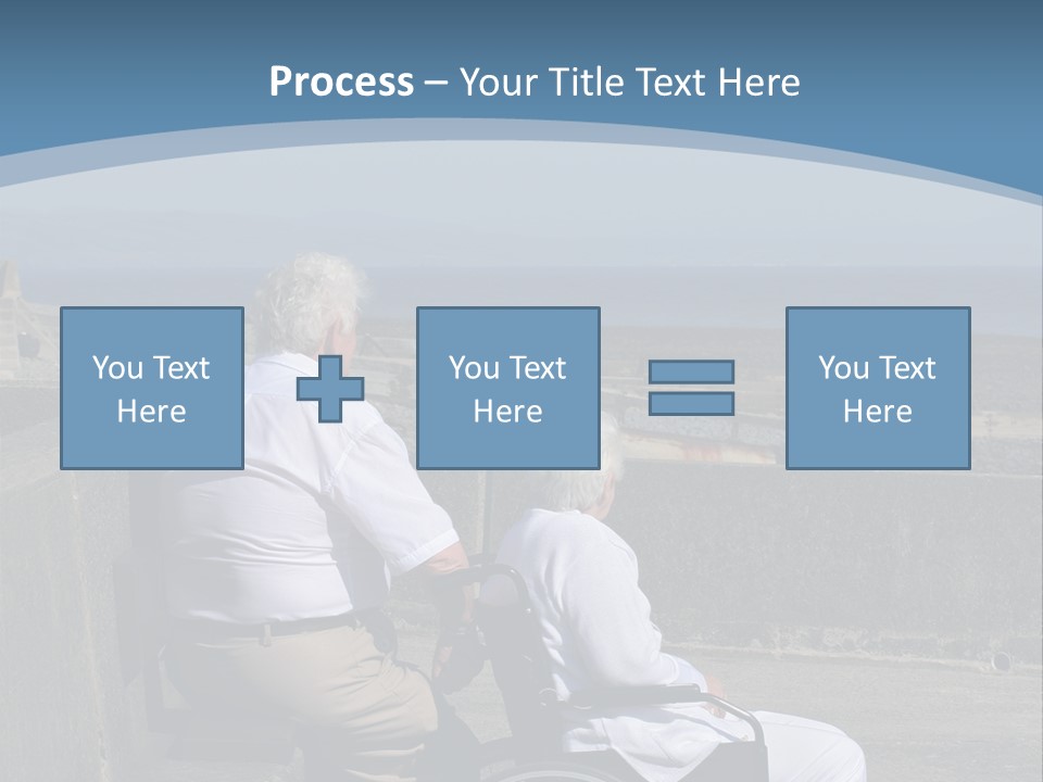 A Man In A Wheel Chair With A Woman Sitting Next To Him PowerPoint Template