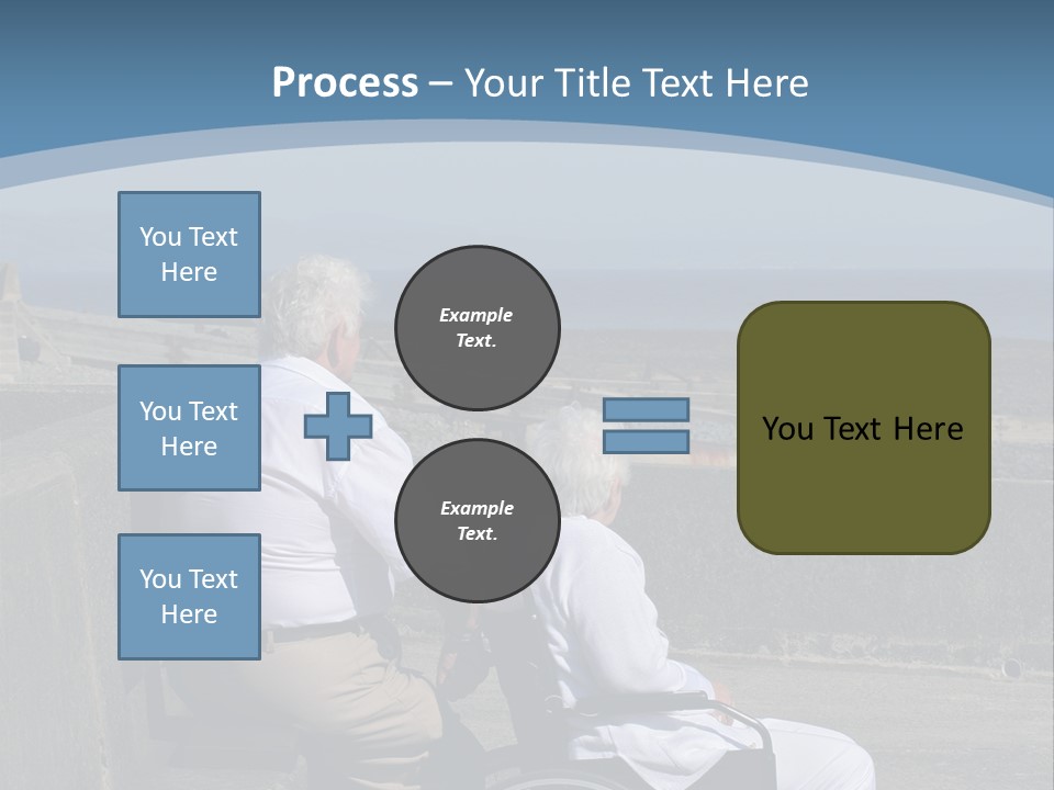 A Man In A Wheel Chair With A Woman Sitting Next To Him PowerPoint Template