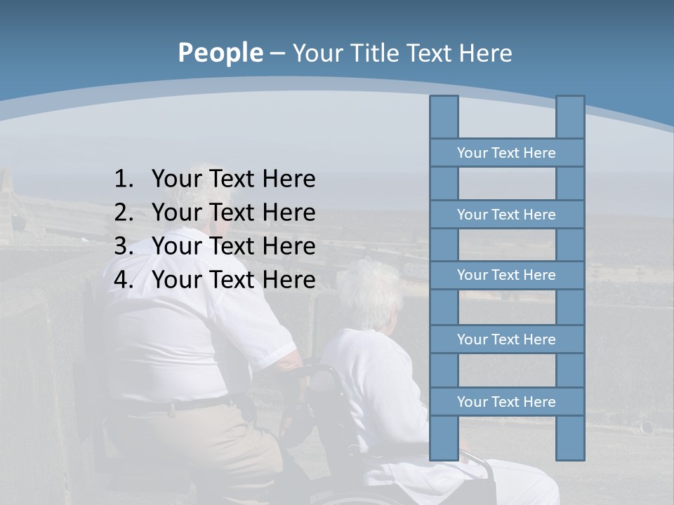 A Man In A Wheel Chair With A Woman Sitting Next To Him PowerPoint Template