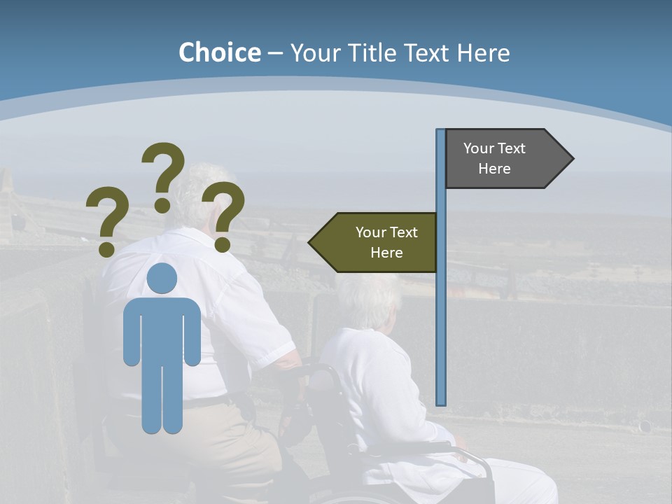 A Man In A Wheel Chair With A Woman Sitting Next To Him PowerPoint Template