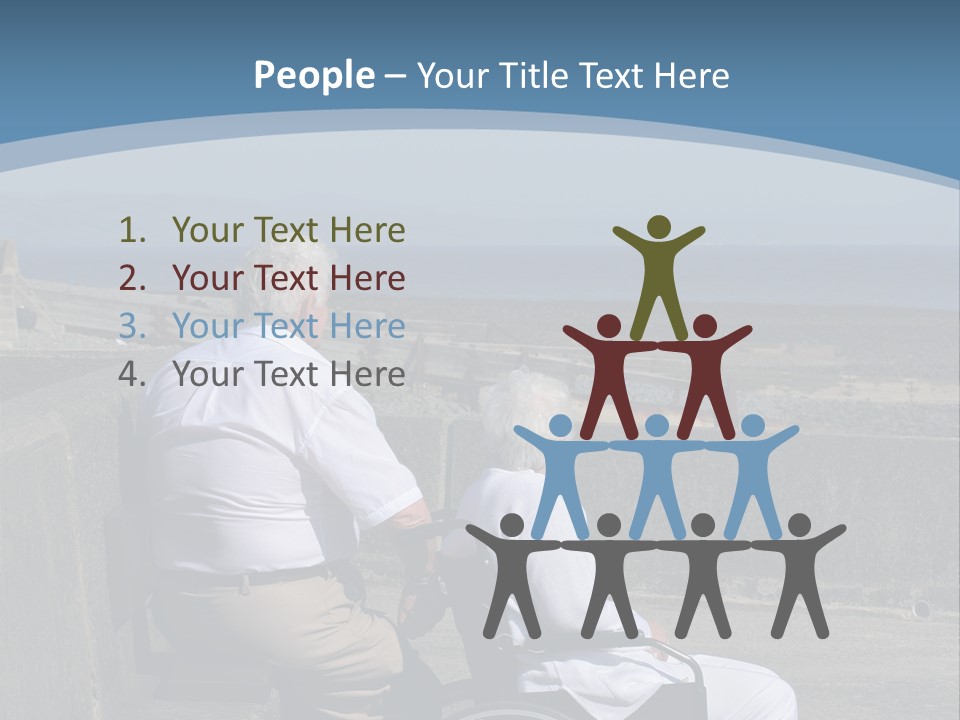 A Man In A Wheel Chair With A Woman Sitting Next To Him PowerPoint Template