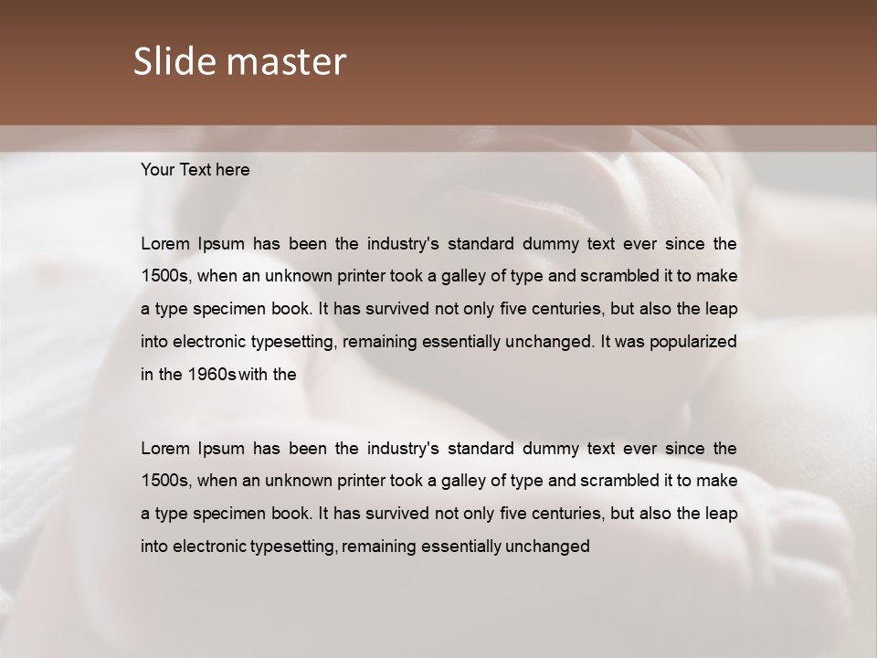 A Newborn Baby In The Hospital Just Minutes After It Was Born Being Held By Its Mother. Very Shallow Dof PowerPoint Template