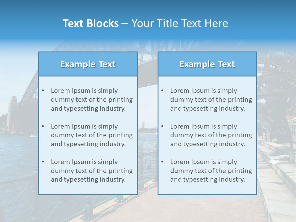 A Bridge Over A Body Of Water With A City In The Background PowerPoint Template