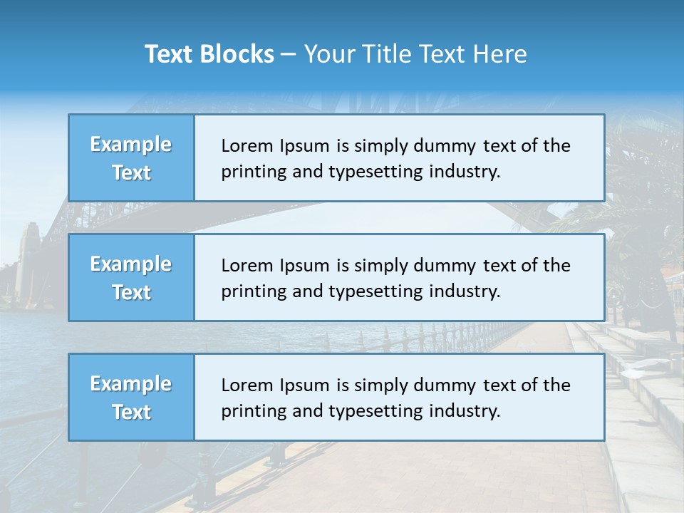 A Bridge Over A Body Of Water With A City In The Background PowerPoint Template