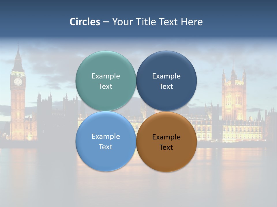 Houses Of Parliament Lit Up At Sunset PowerPoint Template