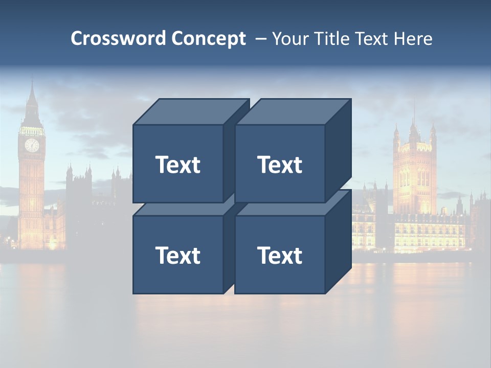 Houses Of Parliament Lit Up At Sunset PowerPoint Template