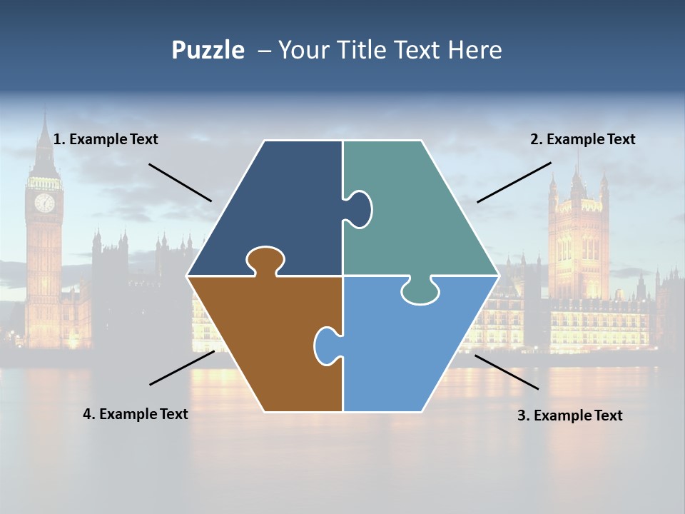 Houses Of Parliament Lit Up At Sunset PowerPoint Template