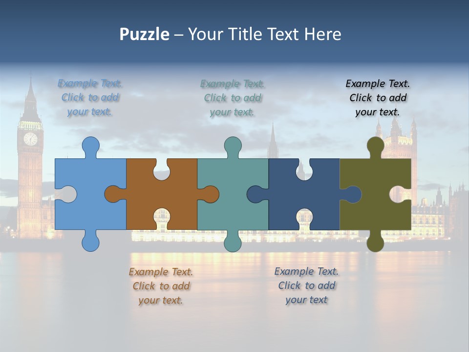 Houses Of Parliament Lit Up At Sunset PowerPoint Template