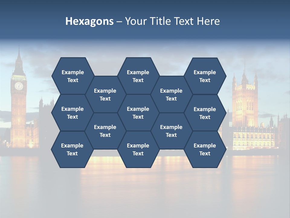 Houses Of Parliament Lit Up At Sunset PowerPoint Template