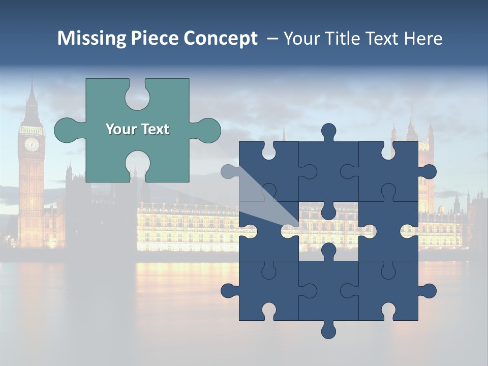 Houses Of Parliament Lit Up At Sunset PowerPoint Template