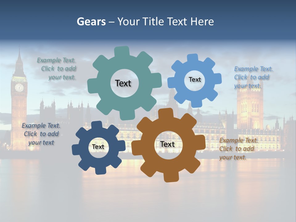Houses Of Parliament Lit Up At Sunset PowerPoint Template