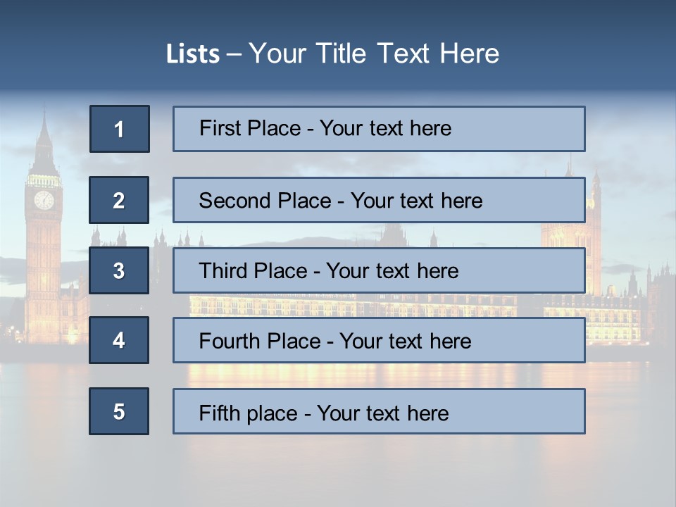 Houses Of Parliament Lit Up At Sunset PowerPoint Template