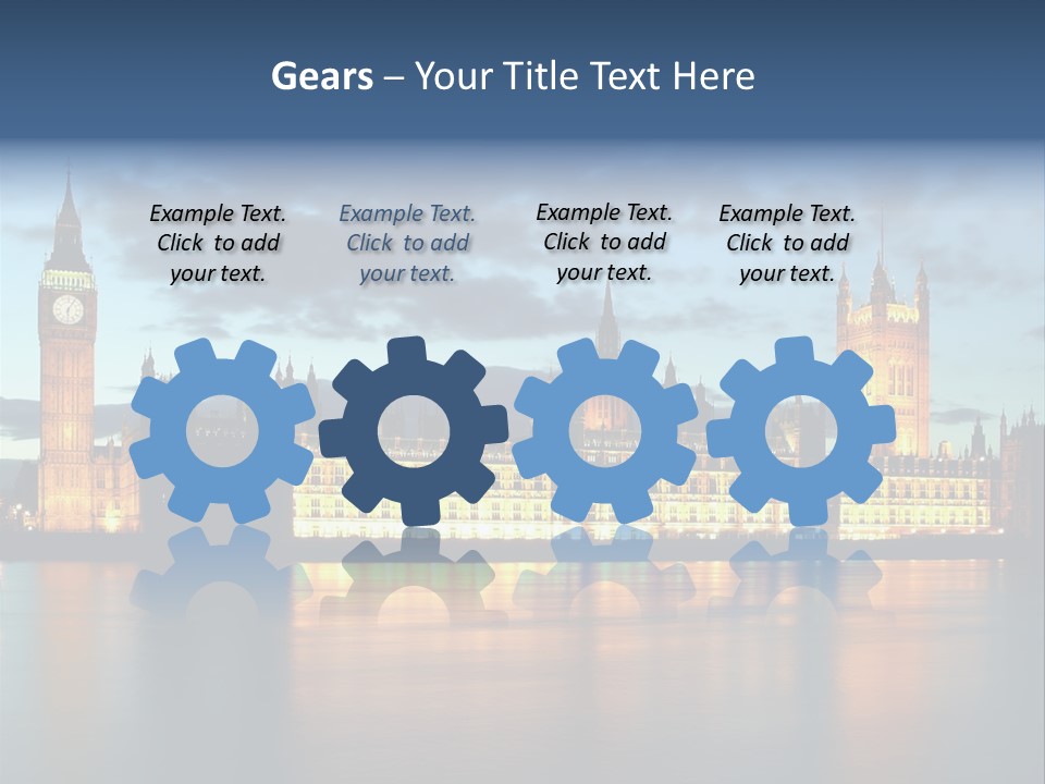 Houses Of Parliament Lit Up At Sunset PowerPoint Template