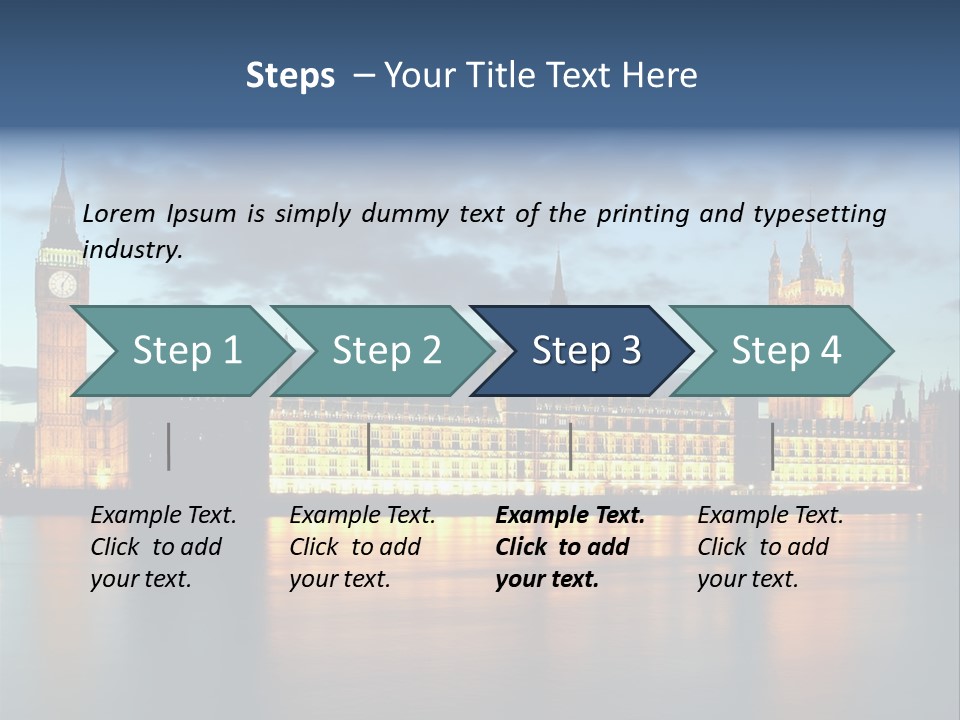 Houses Of Parliament Lit Up At Sunset PowerPoint Template
