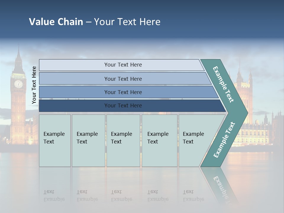 Houses Of Parliament Lit Up At Sunset PowerPoint Template