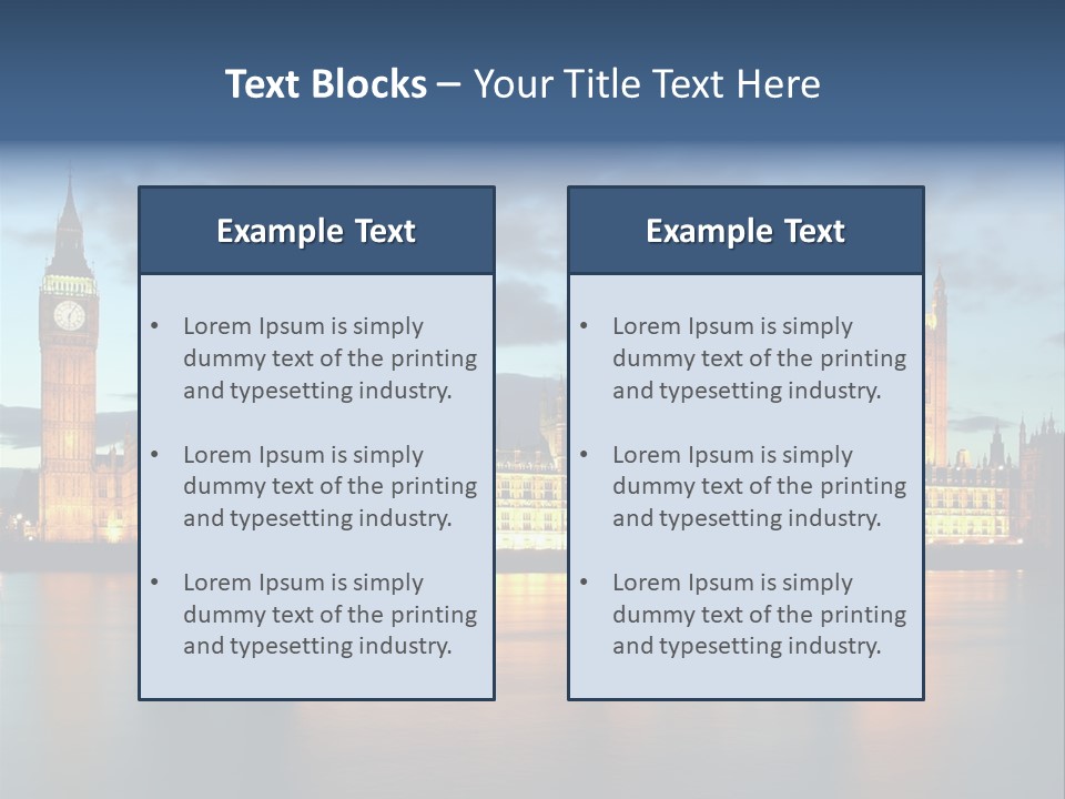 Houses Of Parliament Lit Up At Sunset PowerPoint Template