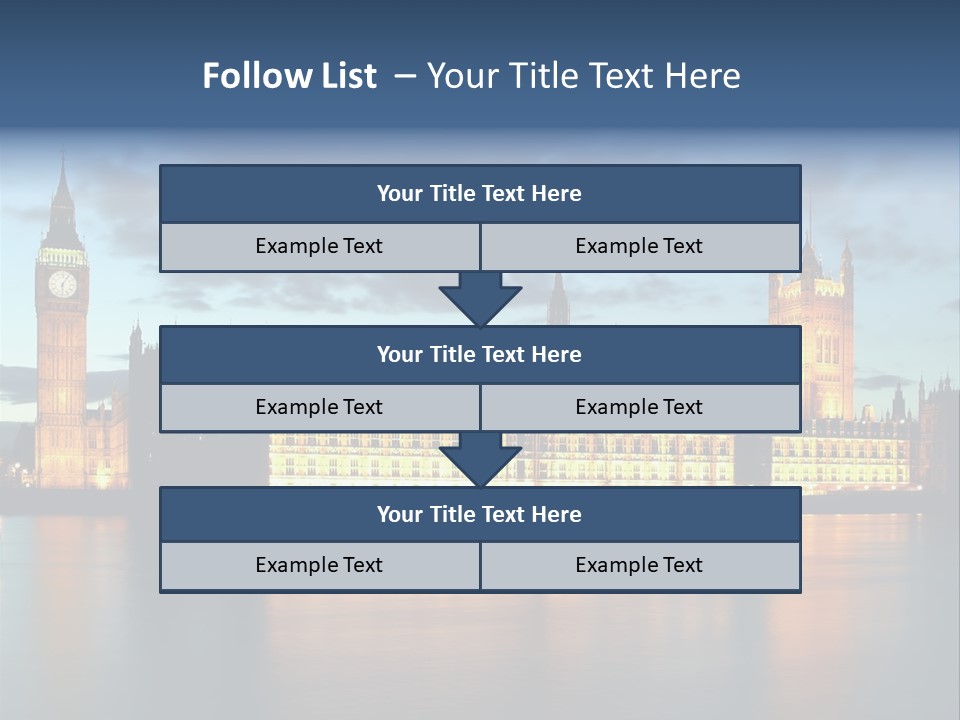 Houses Of Parliament Lit Up At Sunset PowerPoint Template