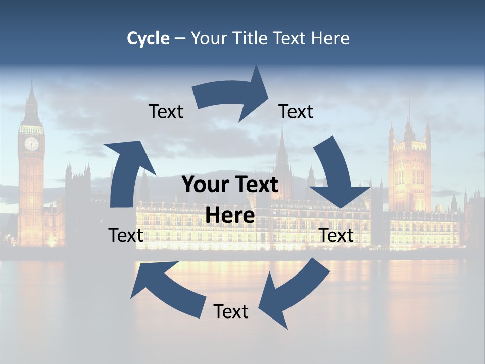Houses Of Parliament Lit Up At Sunset PowerPoint Template