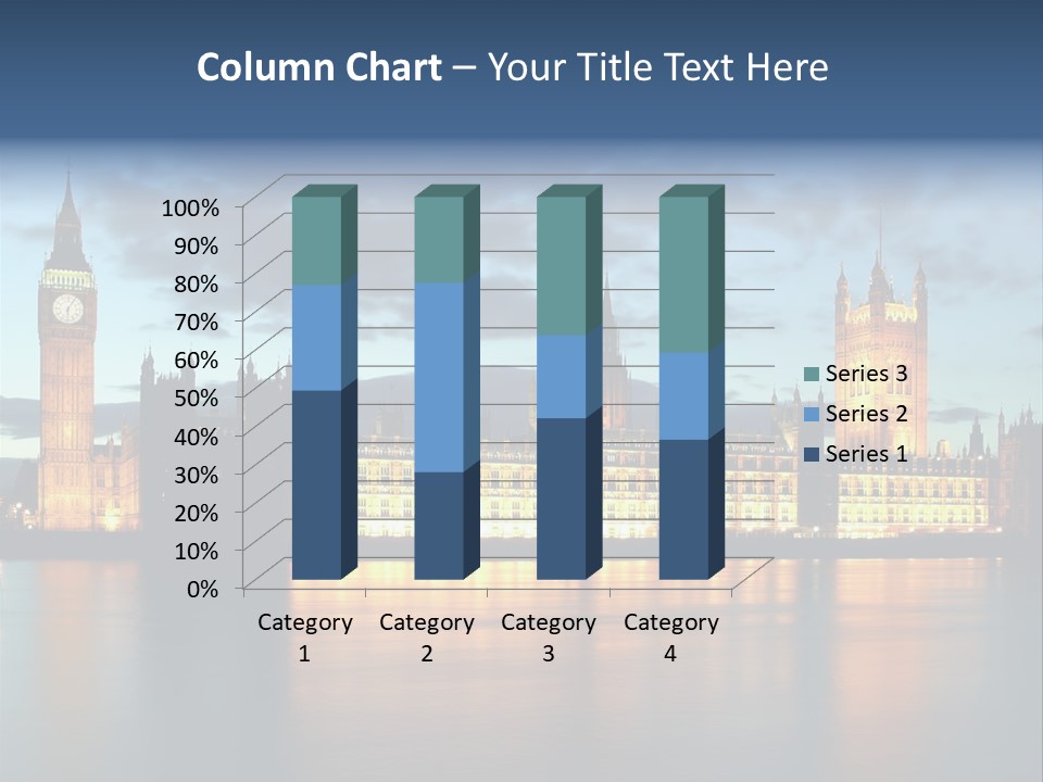 Houses Of Parliament Lit Up At Sunset PowerPoint Template