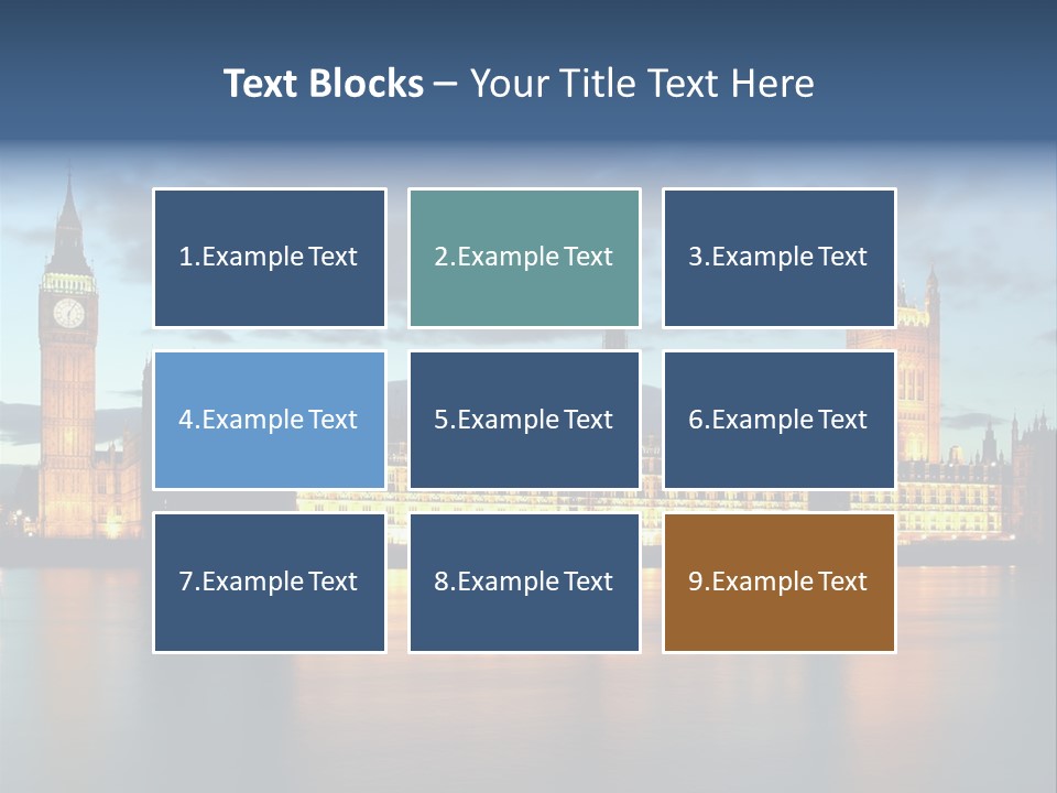Houses Of Parliament Lit Up At Sunset PowerPoint Template