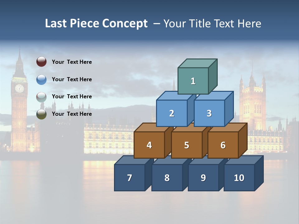Houses Of Parliament Lit Up At Sunset PowerPoint Template