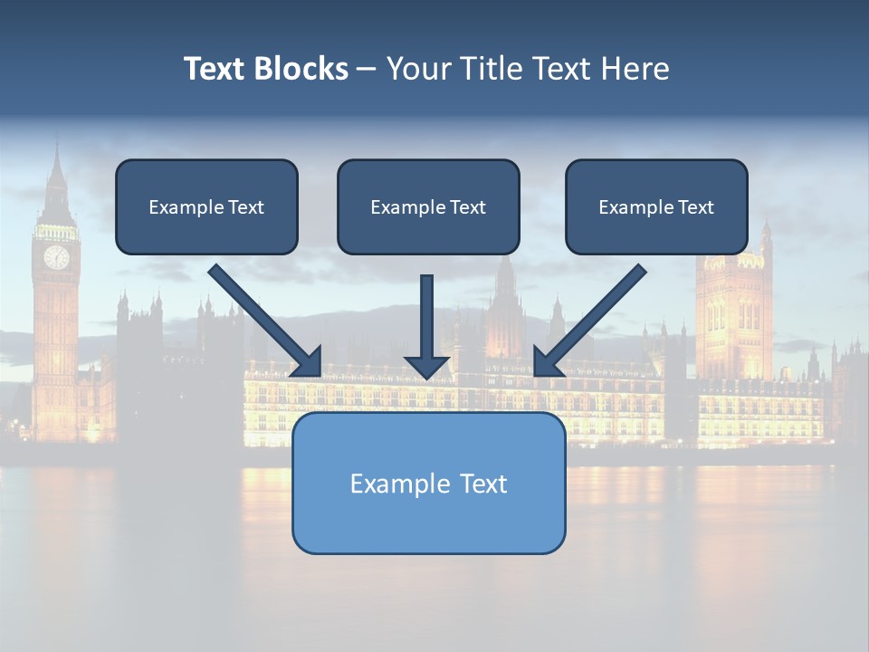 Houses Of Parliament Lit Up At Sunset PowerPoint Template