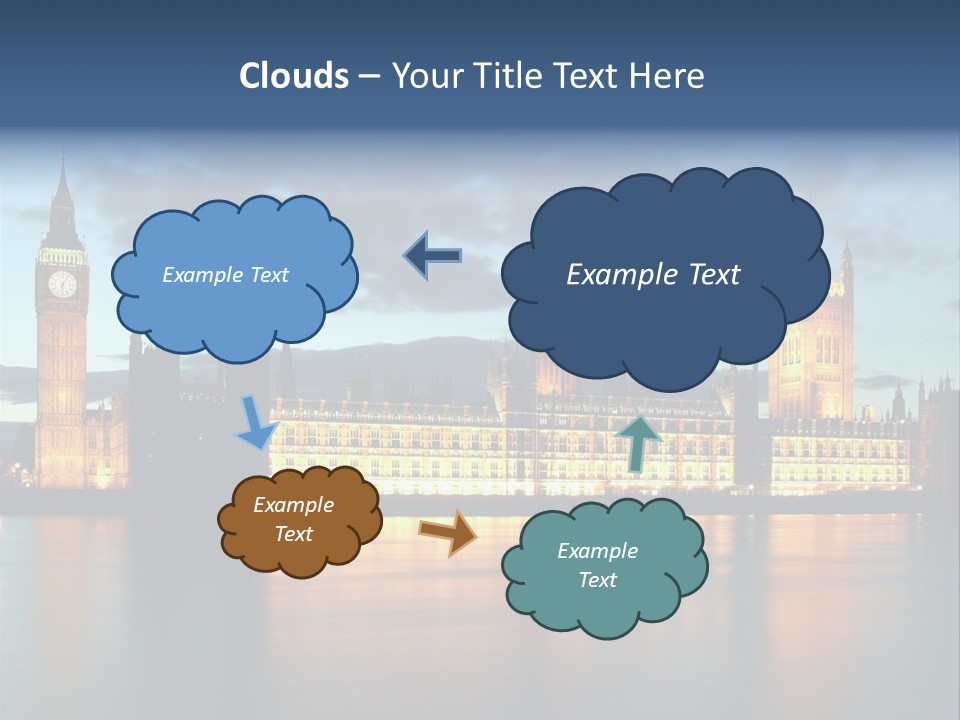 Houses Of Parliament Lit Up At Sunset PowerPoint Template