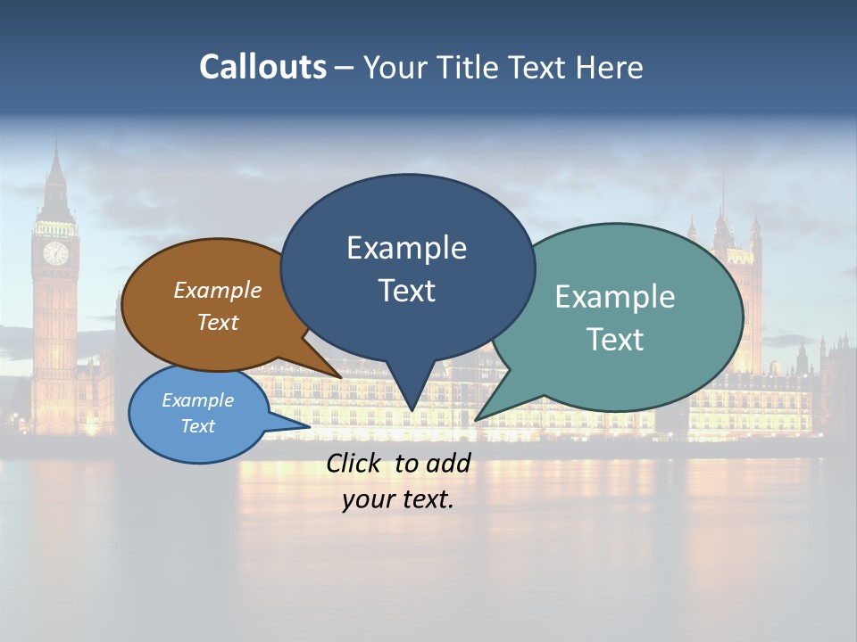 Houses Of Parliament Lit Up At Sunset PowerPoint Template
