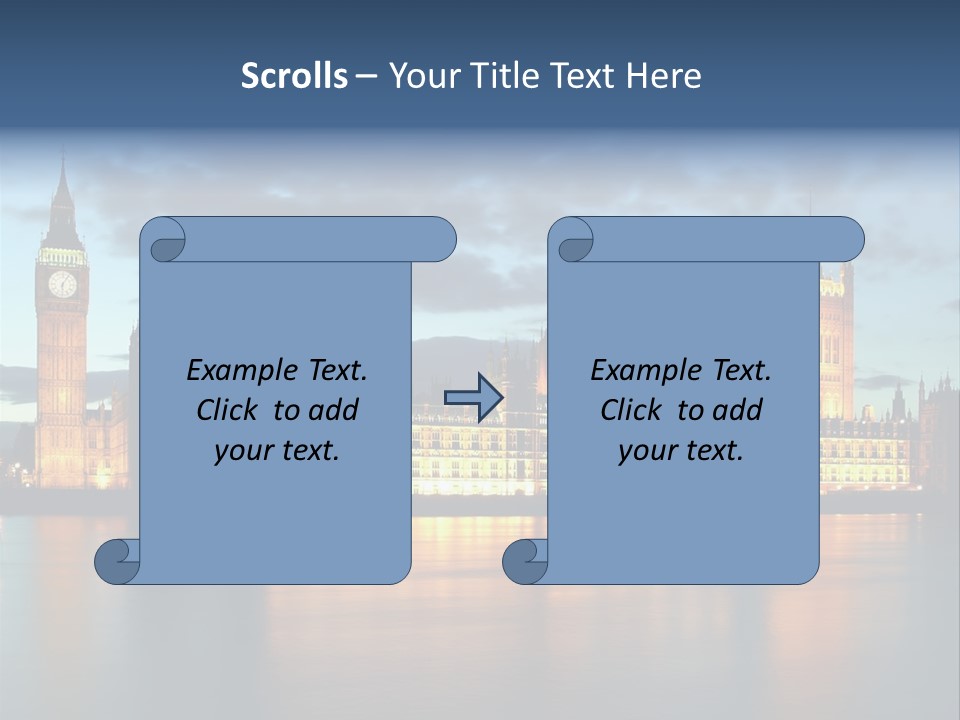 Houses Of Parliament Lit Up At Sunset PowerPoint Template
