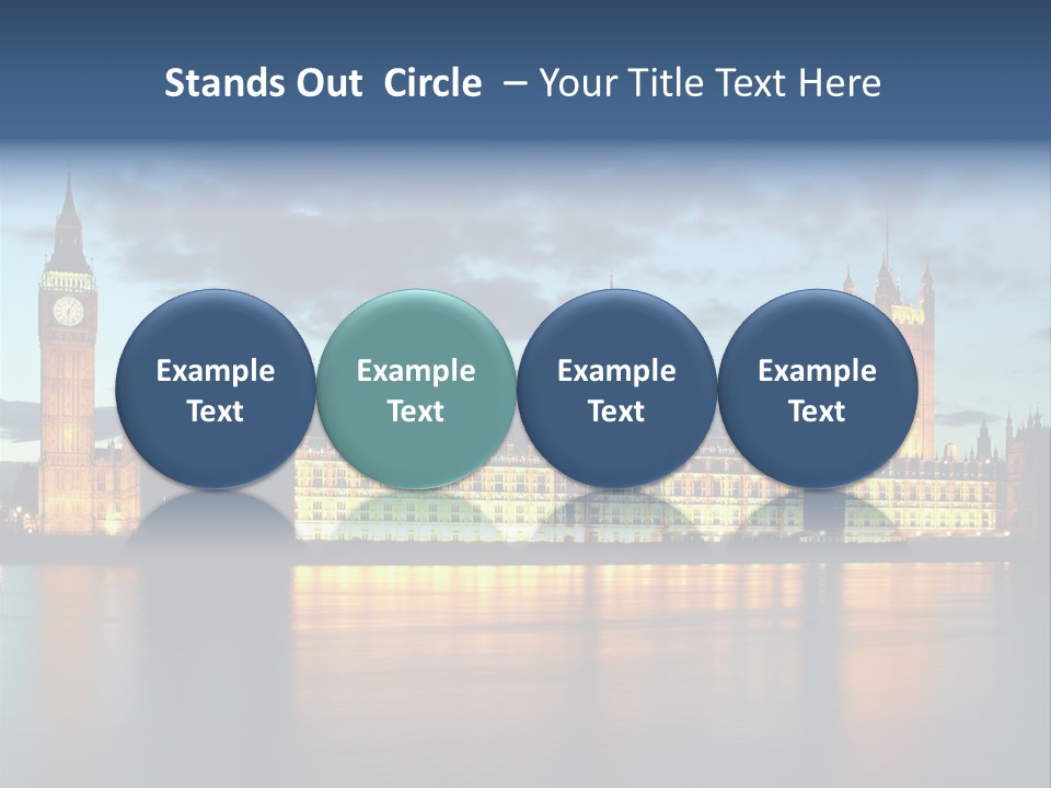 Houses Of Parliament Lit Up At Sunset PowerPoint Template