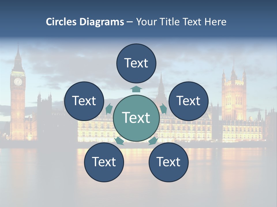 Houses Of Parliament Lit Up At Sunset PowerPoint Template