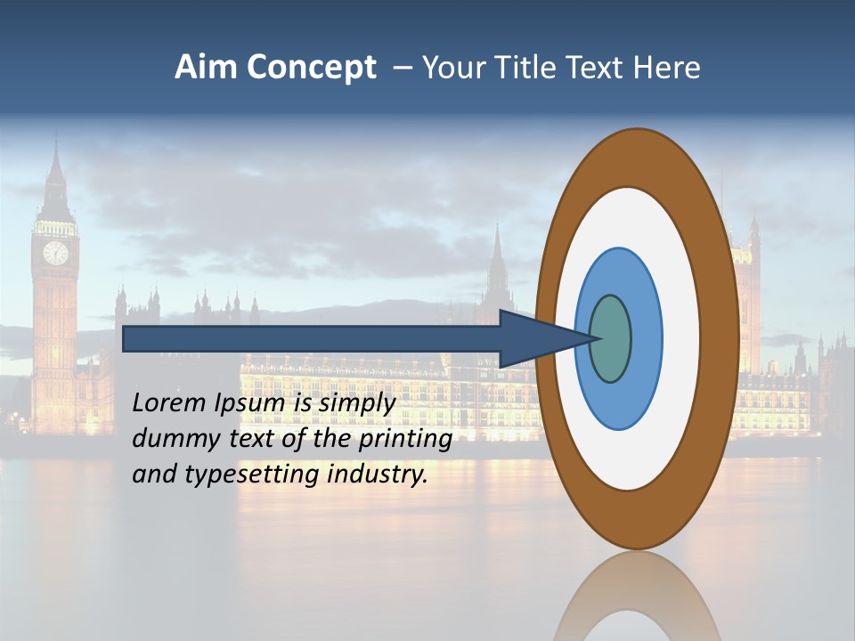 Houses Of Parliament Lit Up At Sunset PowerPoint Template