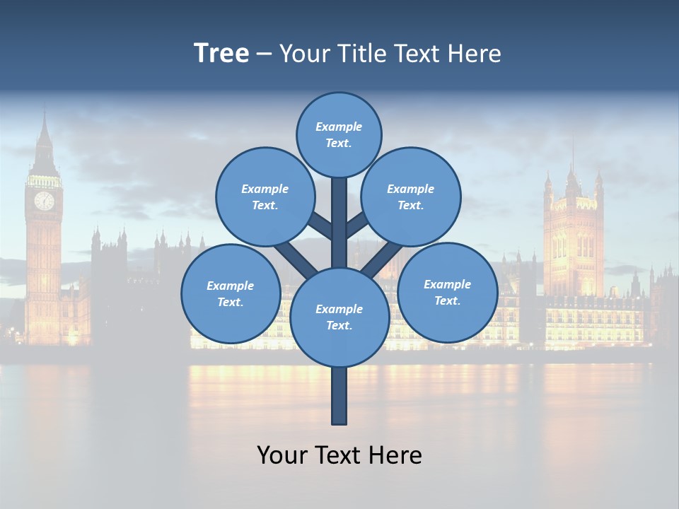 Houses Of Parliament Lit Up At Sunset PowerPoint Template