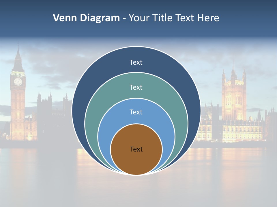 Houses Of Parliament Lit Up At Sunset PowerPoint Template