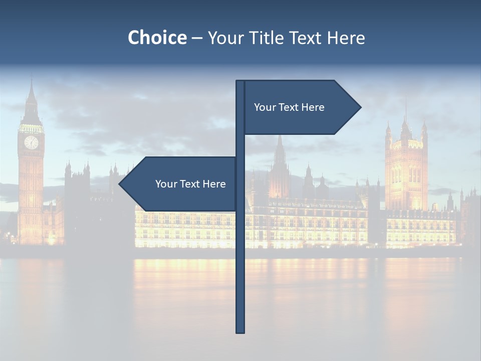 Houses Of Parliament Lit Up At Sunset PowerPoint Template