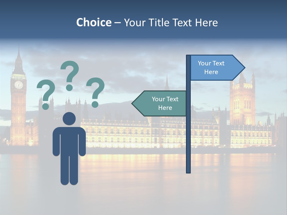 Houses Of Parliament Lit Up At Sunset PowerPoint Template