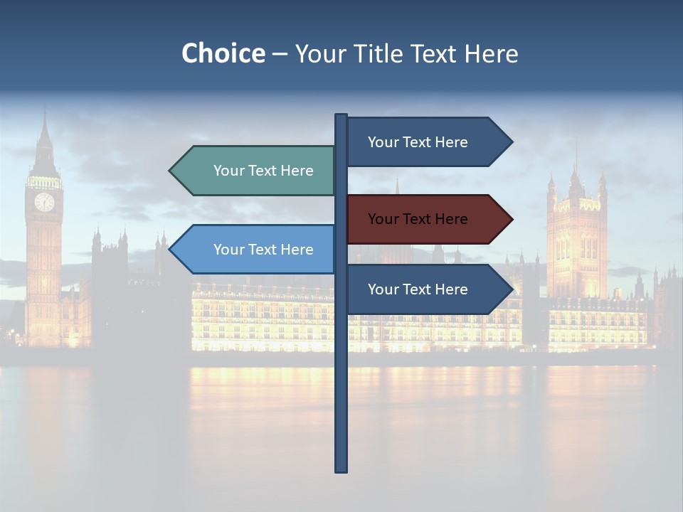 Houses Of Parliament Lit Up At Sunset PowerPoint Template